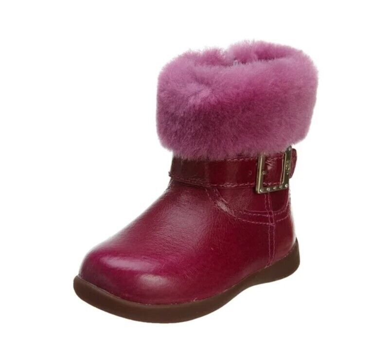 UGG Australia Gemma Boots Shoes Leather1005149T-VPNK Size 6.5 Pink Brand New - AllSportsWearUSA