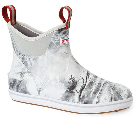 XTRATUF Men's Mossy Oak Elements® Ankle Deck Boot XMAB-MOH BLACK WHITE CAMO