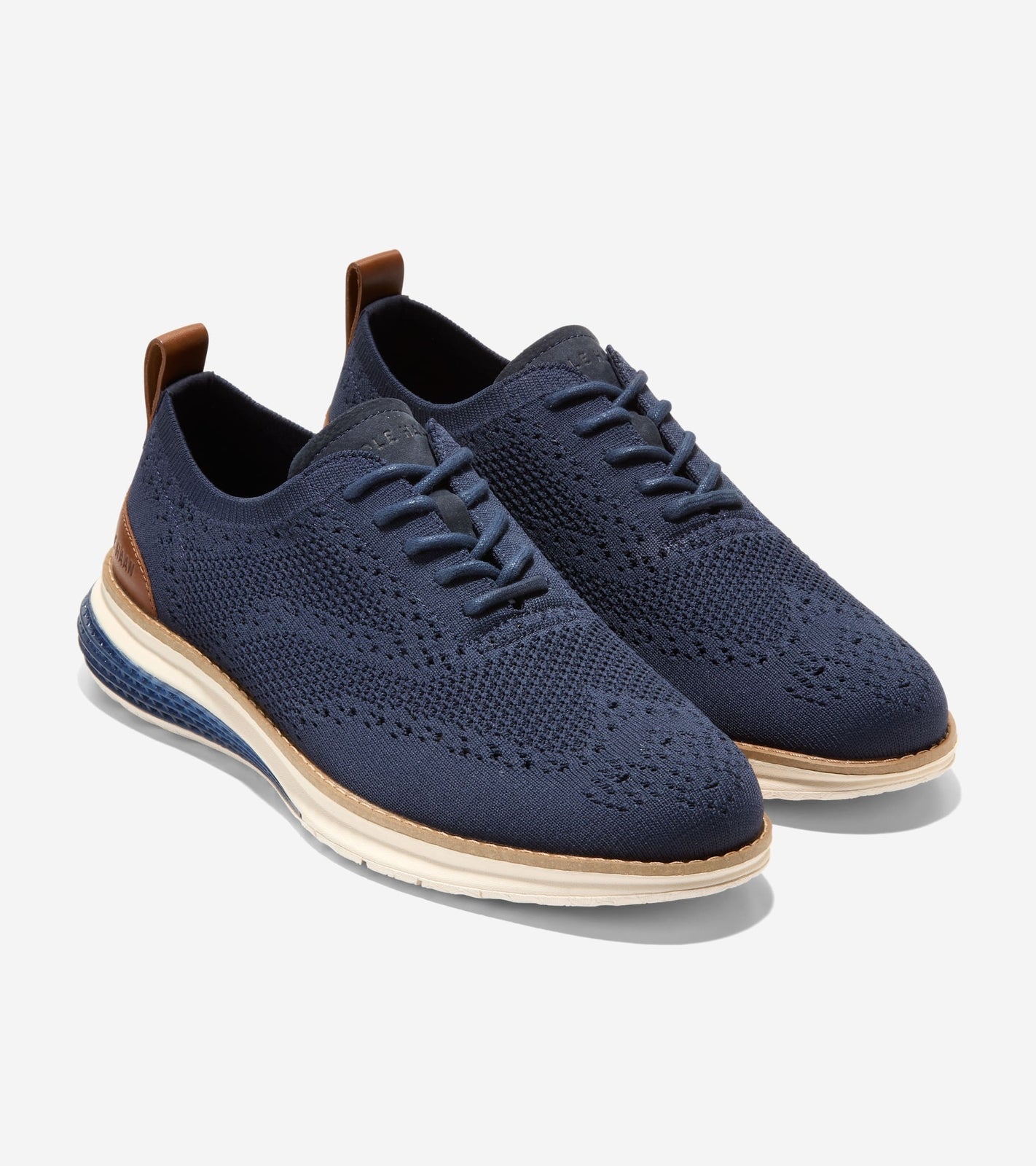 Cole Haan Men's ØriginalGrand Energyweave Stitchlite Wingtip Oxfords C40571 Navy