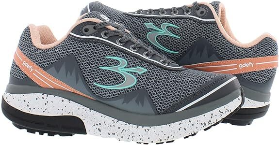 Gravity Defyer Women's Mighty Walk TB9024FGP Gray/Pink Orthopedic Sneaker