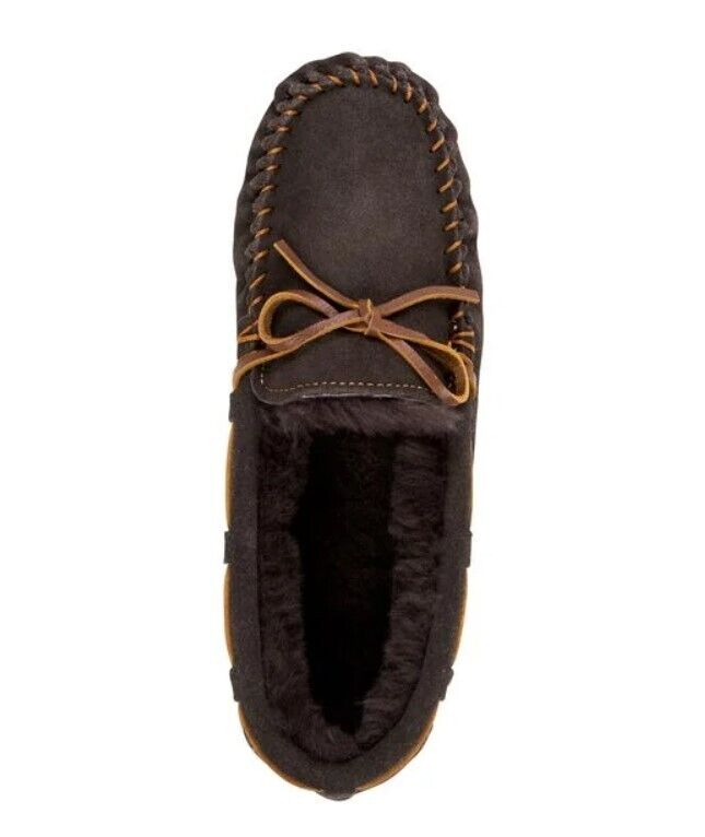 New EMU Australia Sheepskin Amity Moccasin W10555 -CHOCOLATE - AllSportsWearUSA