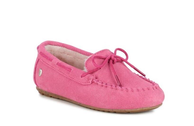 Emu Australia Girls Amity Cow Suede Slipper K11445-PALE PINK Brand New - AllSportsWearUSA
