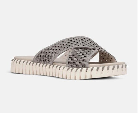 Ilse Jacobsen Women's Tulip 1575 Criss Cross Sandals LV5 Grey Size EU:43 - AllSportsWearUSA