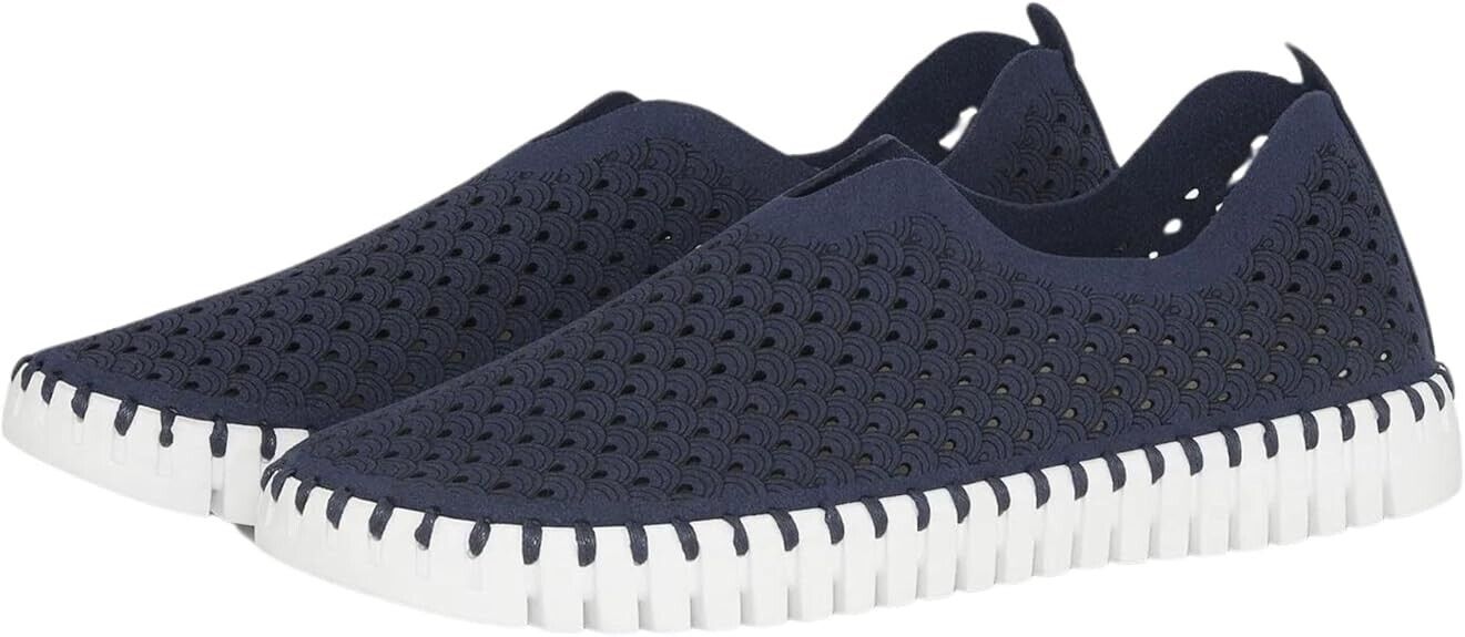 Ilse Jacobsen Womens Tulip 139 NAVY TULIP139-660 Slip-on Shoe Brand New - AllSportsWearUSA