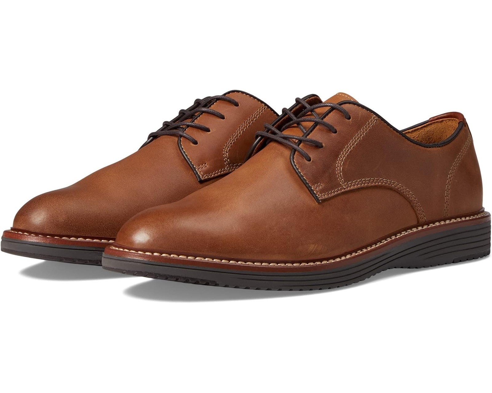 Johnston & Murphy Upton Plain Toe 20-4338 Tan Oiled Full Grain