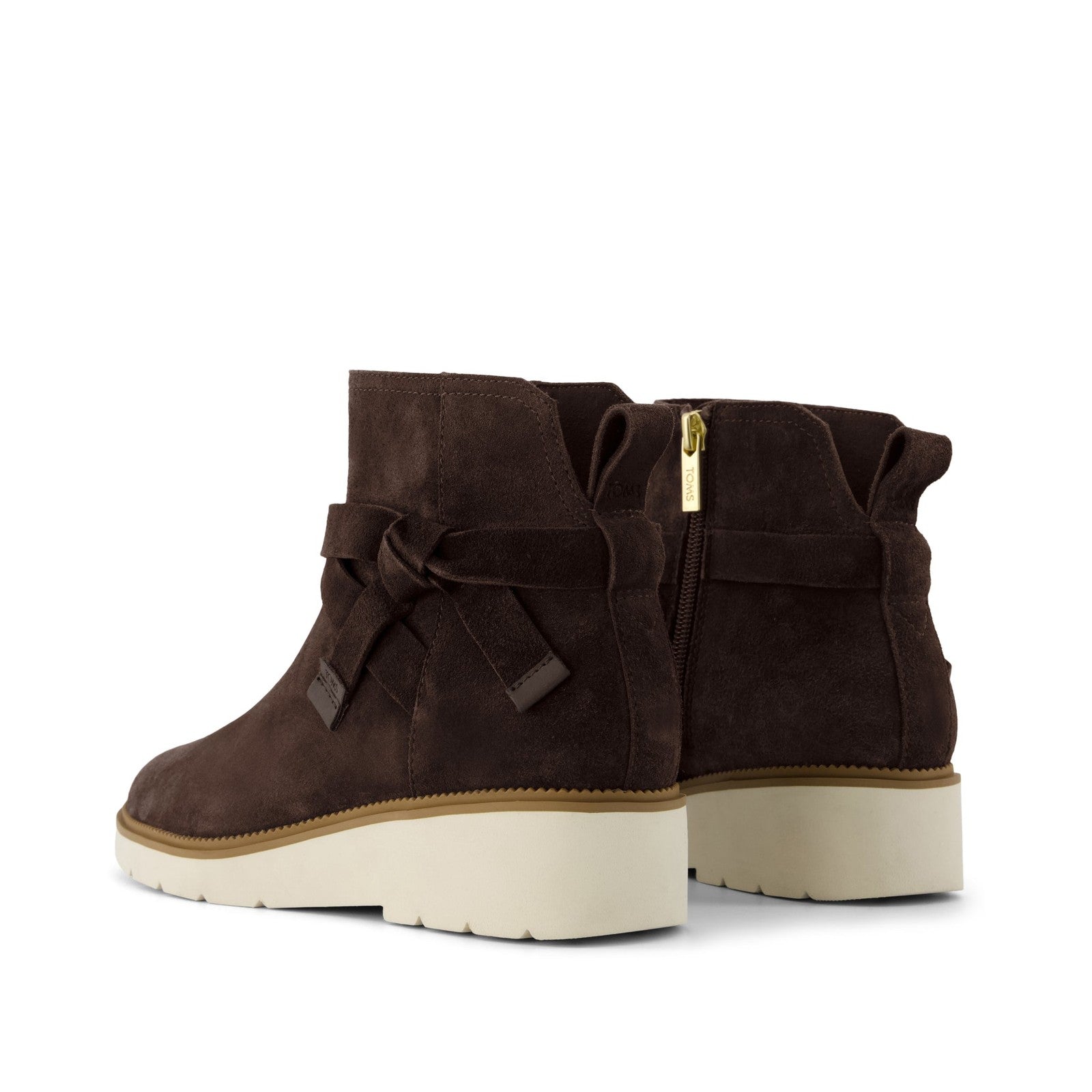 Toms Women's Marlow 10023553 Water Repellent Chocolate Brown Suede Ankle Boots