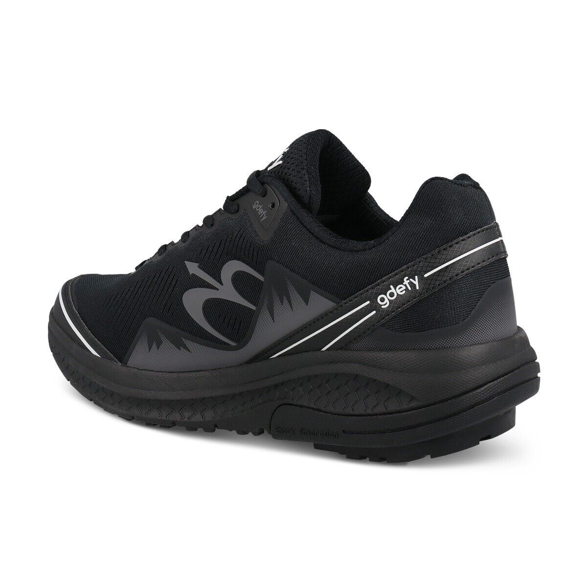 Gravity Defyer Mighty Walk Shoes Mens Wide/Medium Black Comfort Ortho New - AllSportsWearUSA