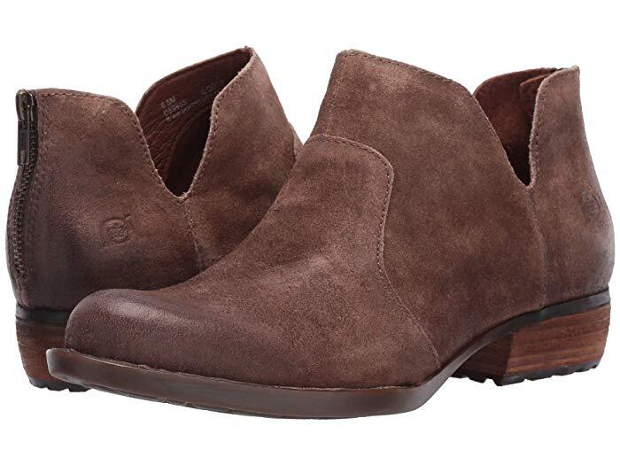 Born Kerri Women's Dress Zip Boots D89955 Taupe Leather