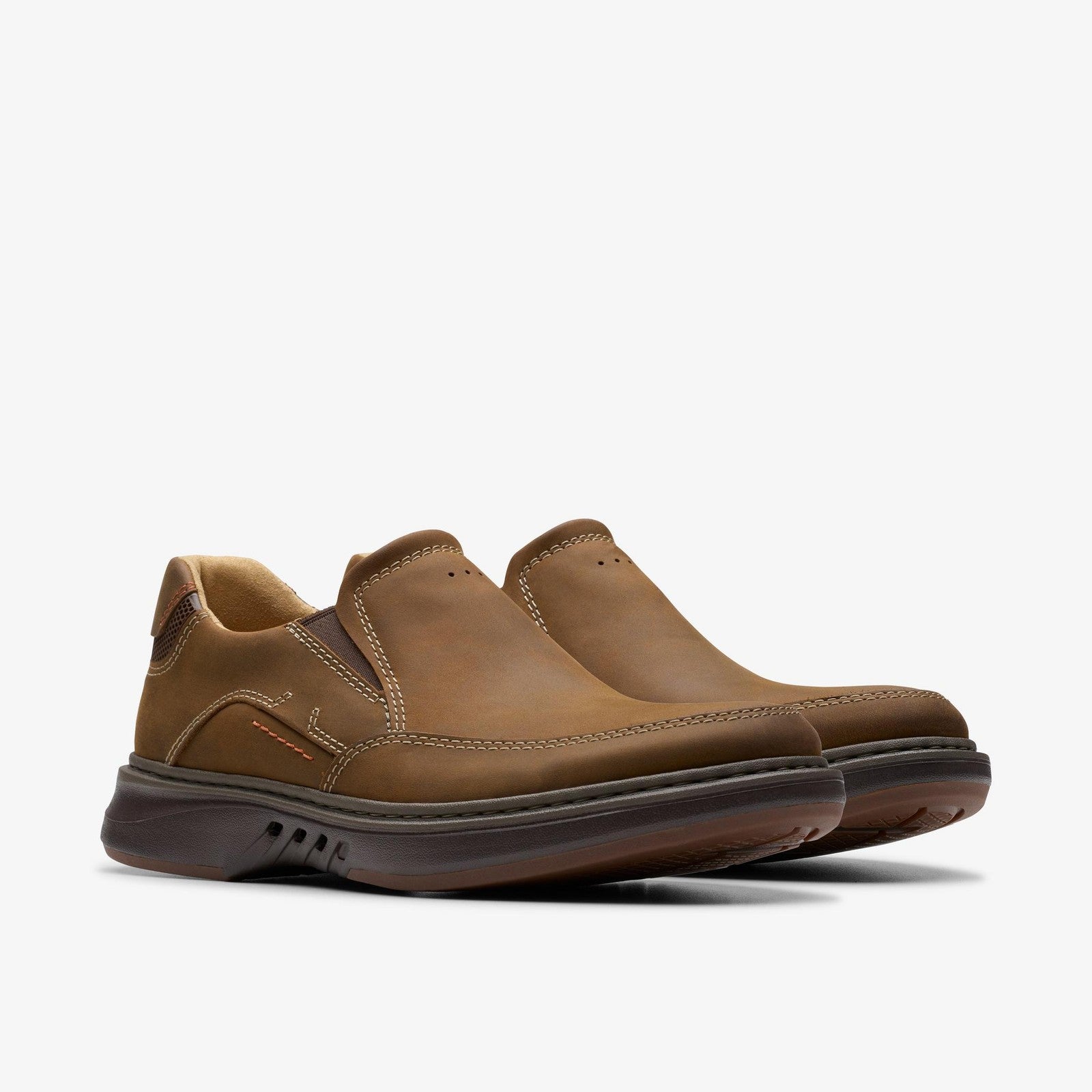 Clarks Men's Un Briley Step Slip on Shoes 26179983 Beeswax Leather