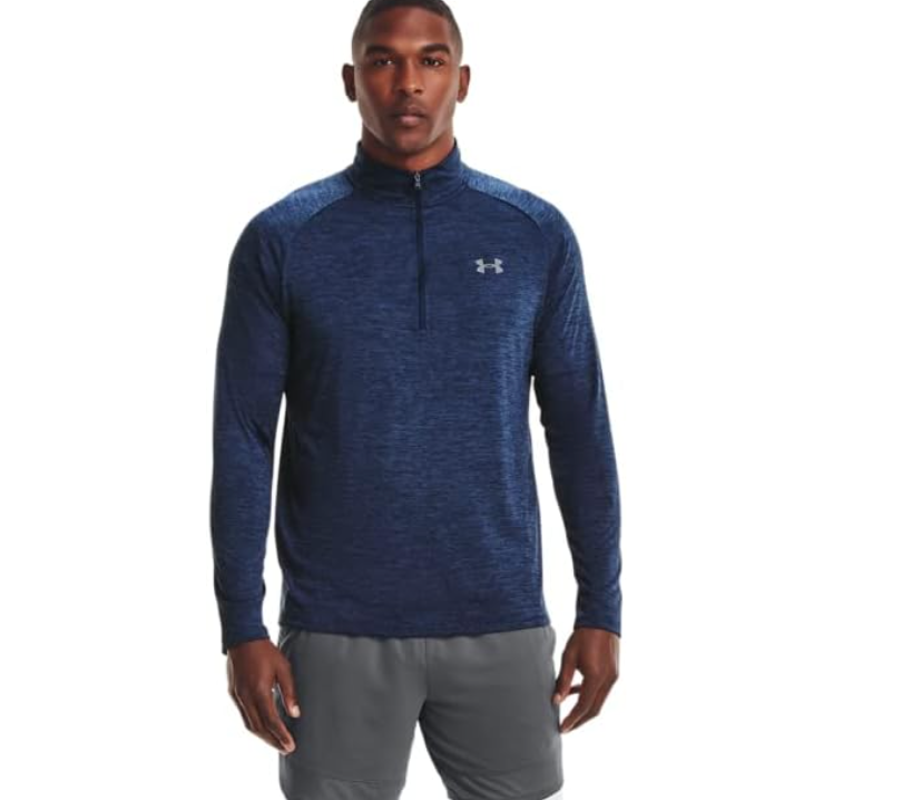Under Armour Mens Tech 20 12 Zip Academy Blue 409 Steel - AllSportsWearUSA