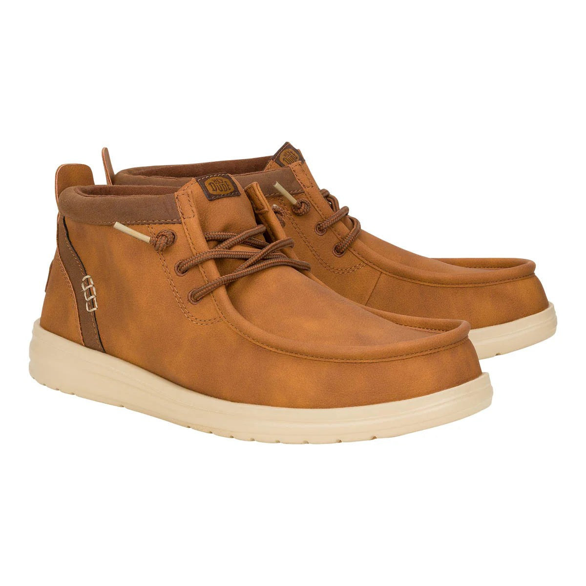 Hey Dude Men's Wally Mid GripR Casual Shoes Cognac 42051-2DU