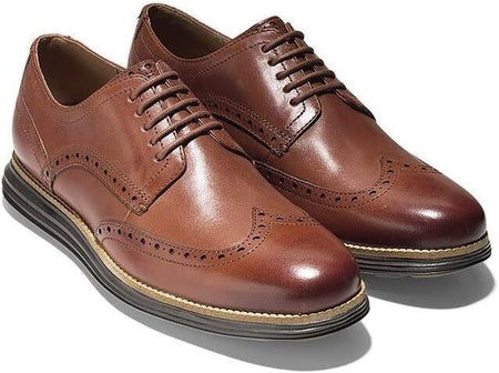 Cole Haan Men's Original Grand Leather Wingtip Oxfords Woodbury/Java C26472 New - AllSportsWearUSA