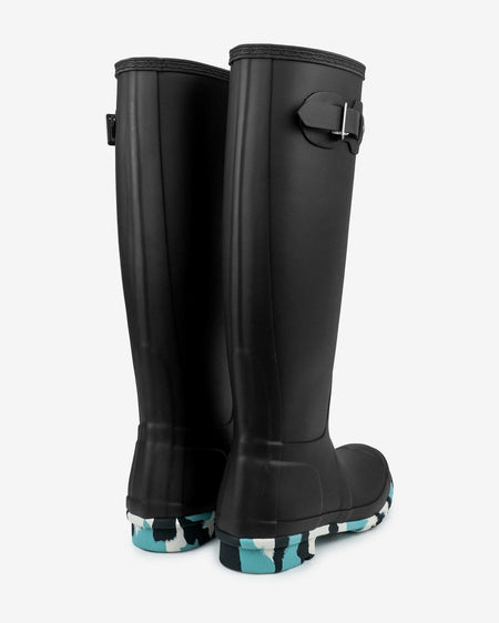 Hunter Women's Original Tall Colour Boots Black  WFT2268RMA-BYW