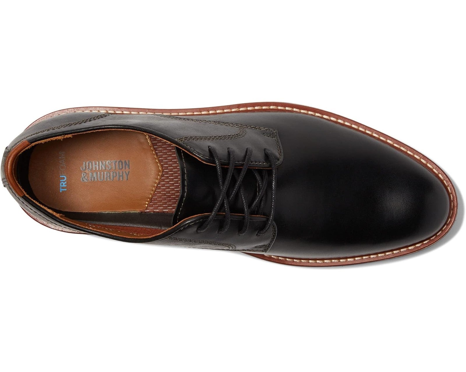 Johnston & Murphy Men's Upton Plain Toe 020-03521 Black Full Grain