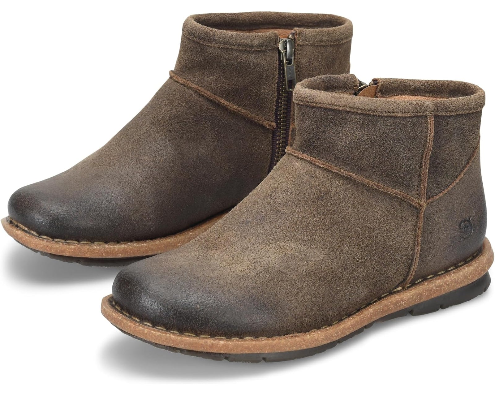 Born Tinley Women's Shoes BR0062455 Taupe Leather Suede