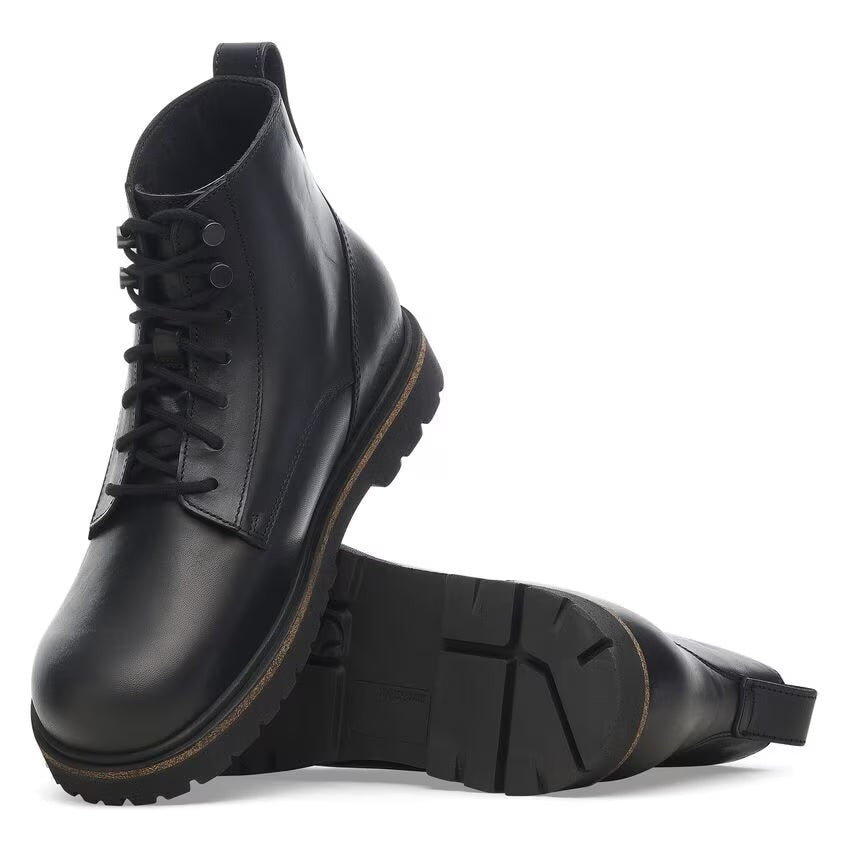Birkenstock  Men's Highwood Lace Mid Waterproof Boots 1030942   Black Leather