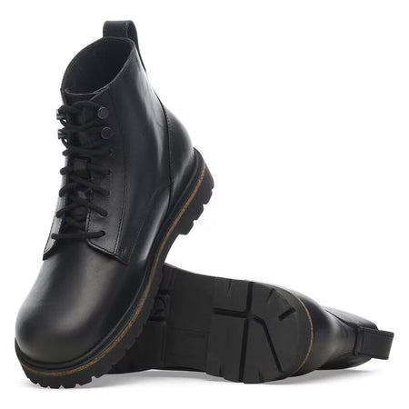 Birkenstock  Men's Highwood Lace Mid Waterproof Boots 1030942   Black Leather