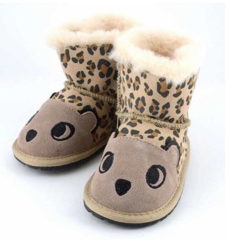 EMU AUSTRALIA Cheetah Kids Walker Baby Winter Boots B111005-SAND Brand New - AllSportsWearUSA