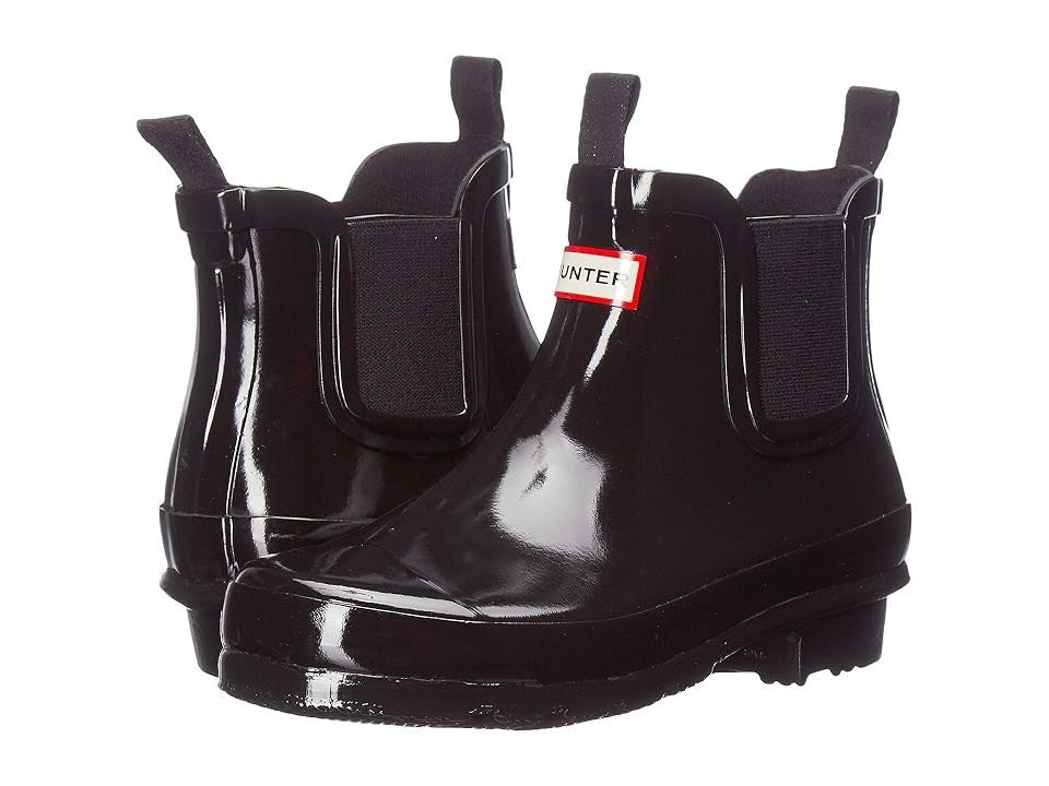 Hunter Kids Original Chelsea Black Gloss Waterproof Rain Boot