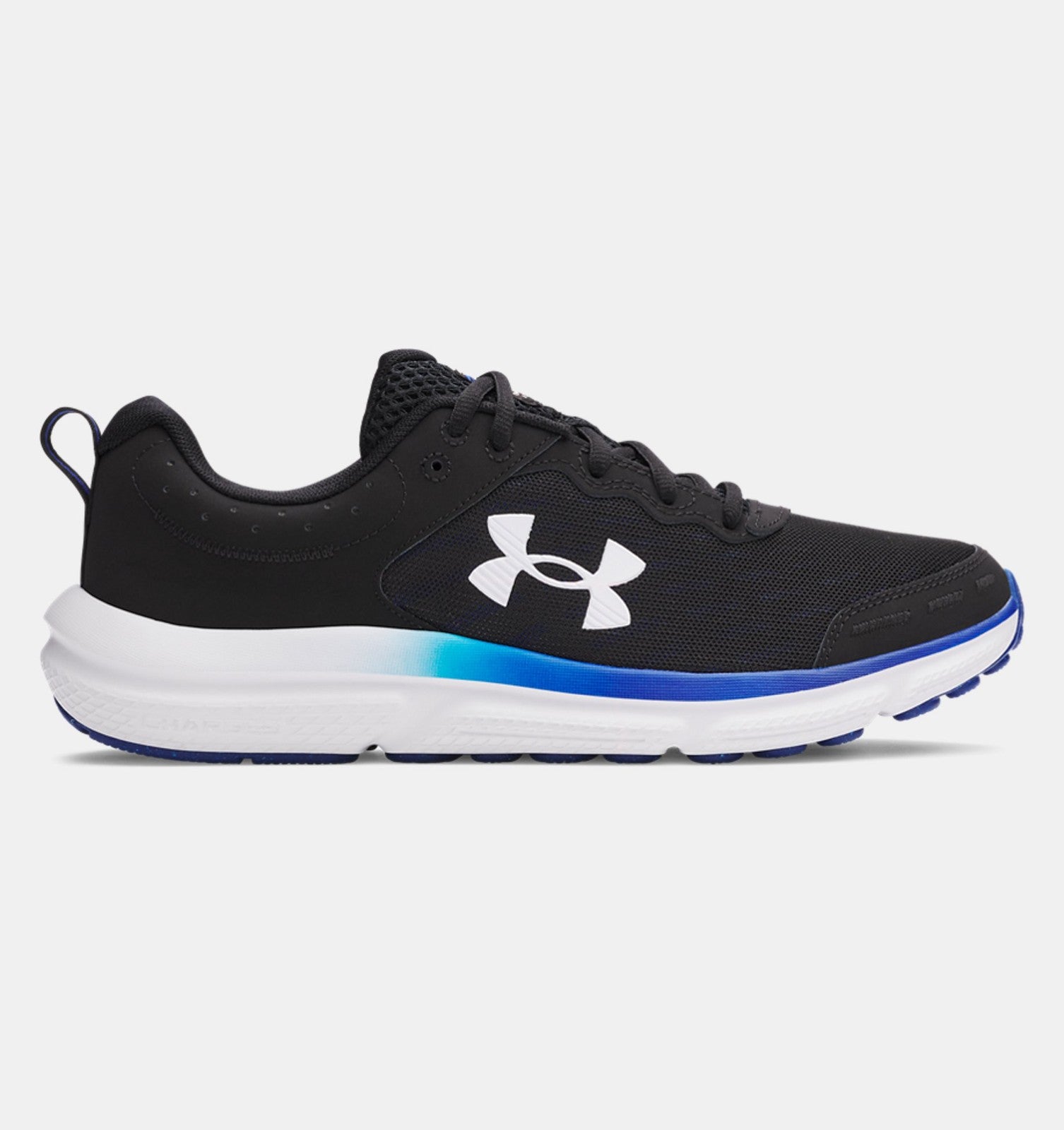 Under Armour Men's Running Shoes Charged Assert 10  Black Royal  White 3026175