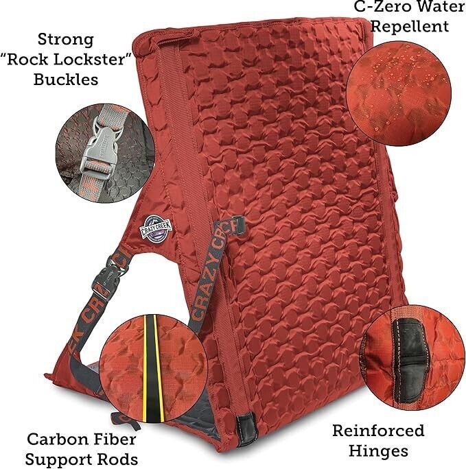 Crazy Creek HEX 2.0 LongBack Packable Chair Copper/Slate 1039-179 BRAND NEW - AllSportsWearUSA