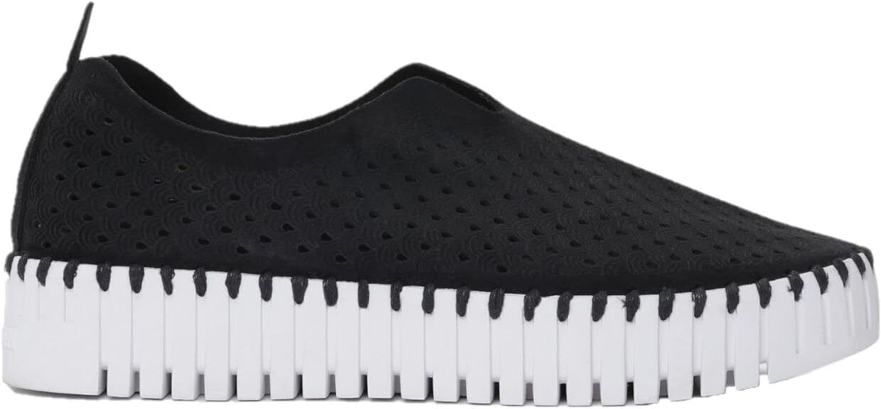 Ilse Jacobsen Womens Tulip 3373 Black Platform Slipon Shoe Brand New - AllSportsWearUSA