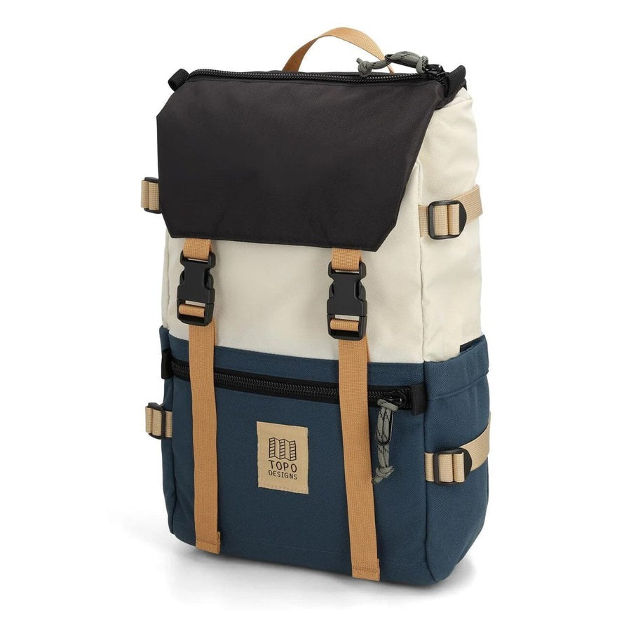Topo Designs Rover Pack Classic Backpack  932436024000 Bone White and Pond Blue