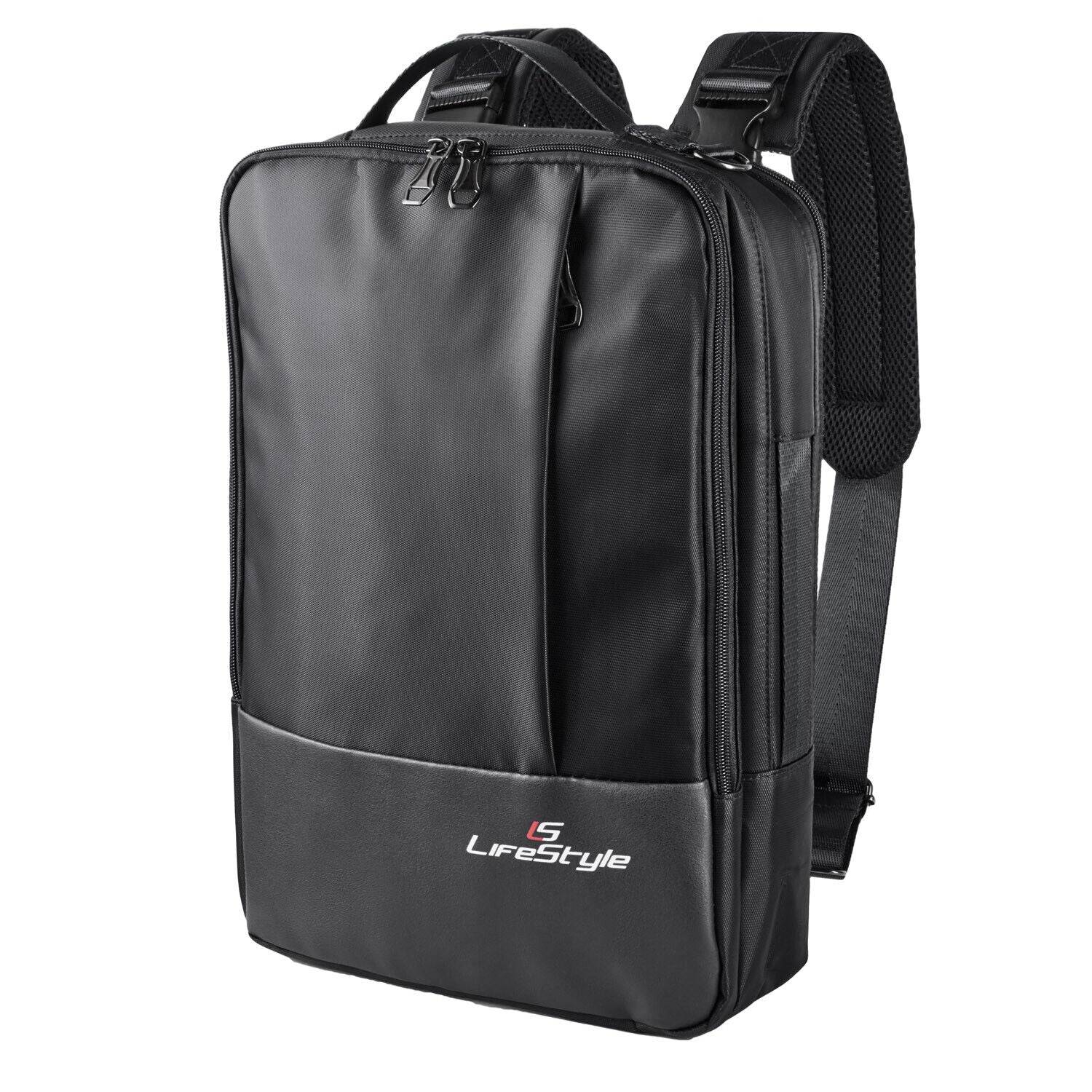 LS LifeStyle Leather 3 in 1 Backpack USB Professional Briefcase Waterproof Bag - AllSportsWearUSA