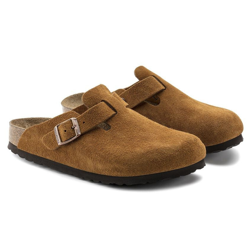 Birkenstock Boston Soft Footbed  Suede Unisex Clog 1009543 Mink