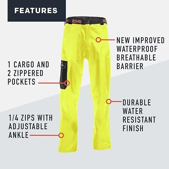 Grundens Mens Weather Watch 10020730 Hi Vis Yellow 2XL Fishing Pants Brand New - AllSportsWearUSA