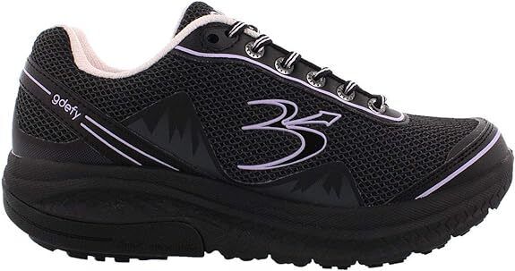 Gravity Defyer Women's Mighty Walk TB9024FLP Black/Purple Sneaker Brand New - AllSportsWearUSA