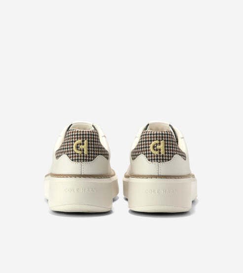 Cole Haan Women's GrandPrø Topspin Sneaker W31390  Ivory-Mini Plaid