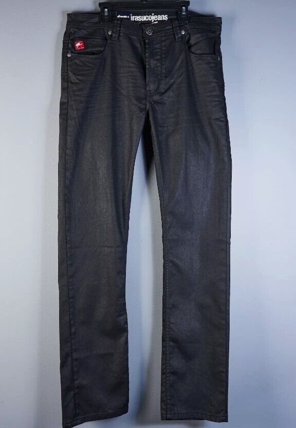 VINTAGE PARASUCO JEANS BLACK MENS W33 L34 9 BONO FIT NEW - AllSportsWearUSA