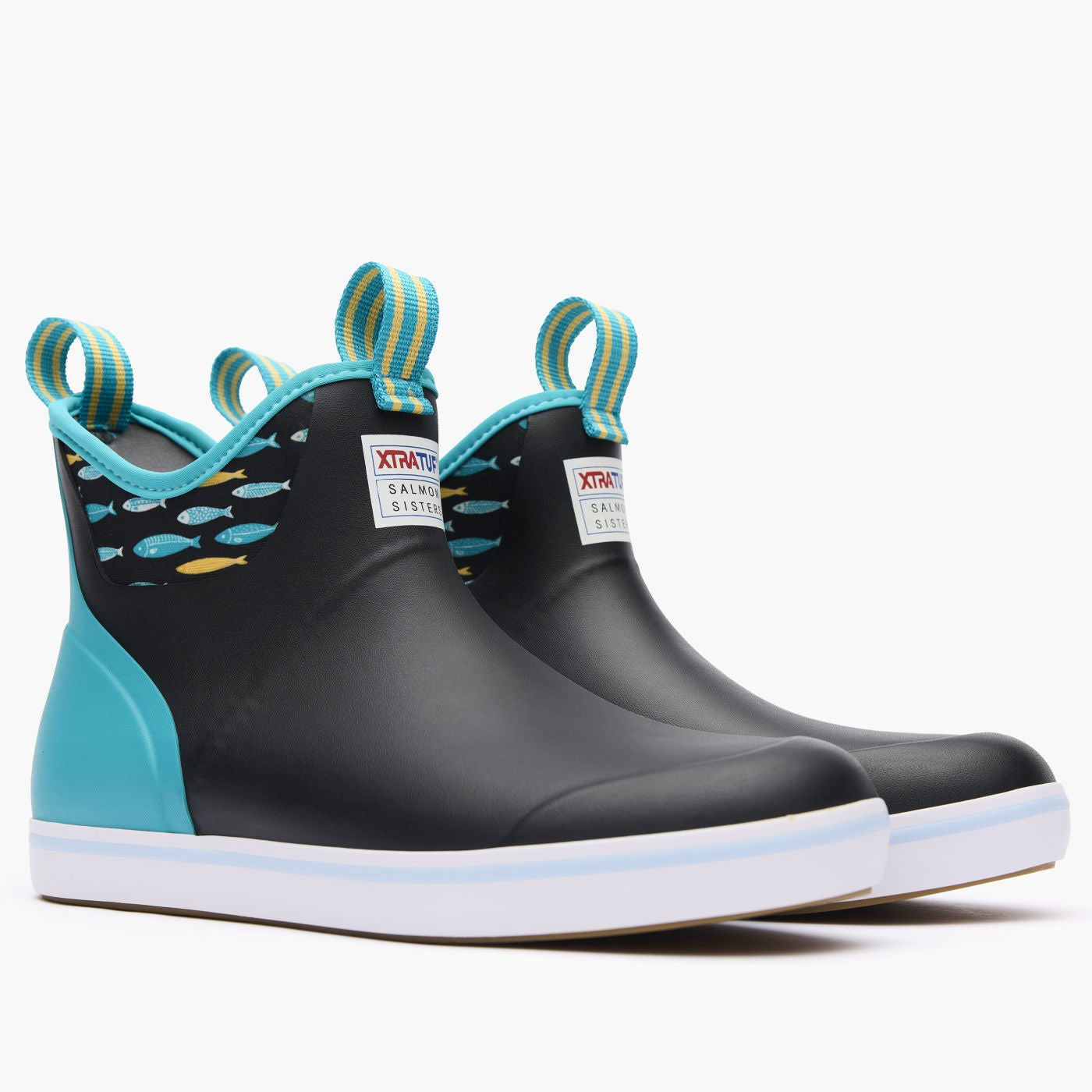 XTRATUF Women's Salmon Sisters Ankle Deck Boot XWAB-0TS Black