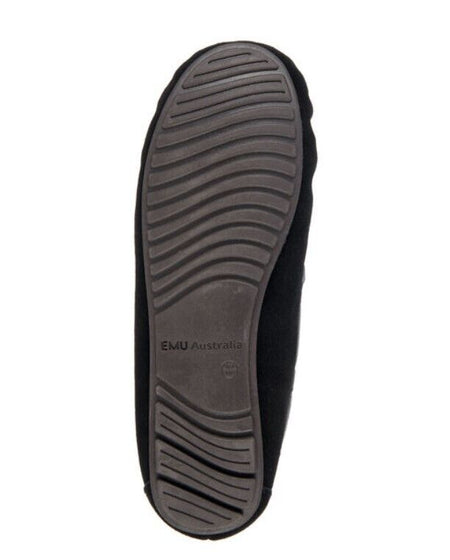 New EMU Australia Sheepskin Amity Moccasin W10555 Black Brand new - AllSportsWearUSA