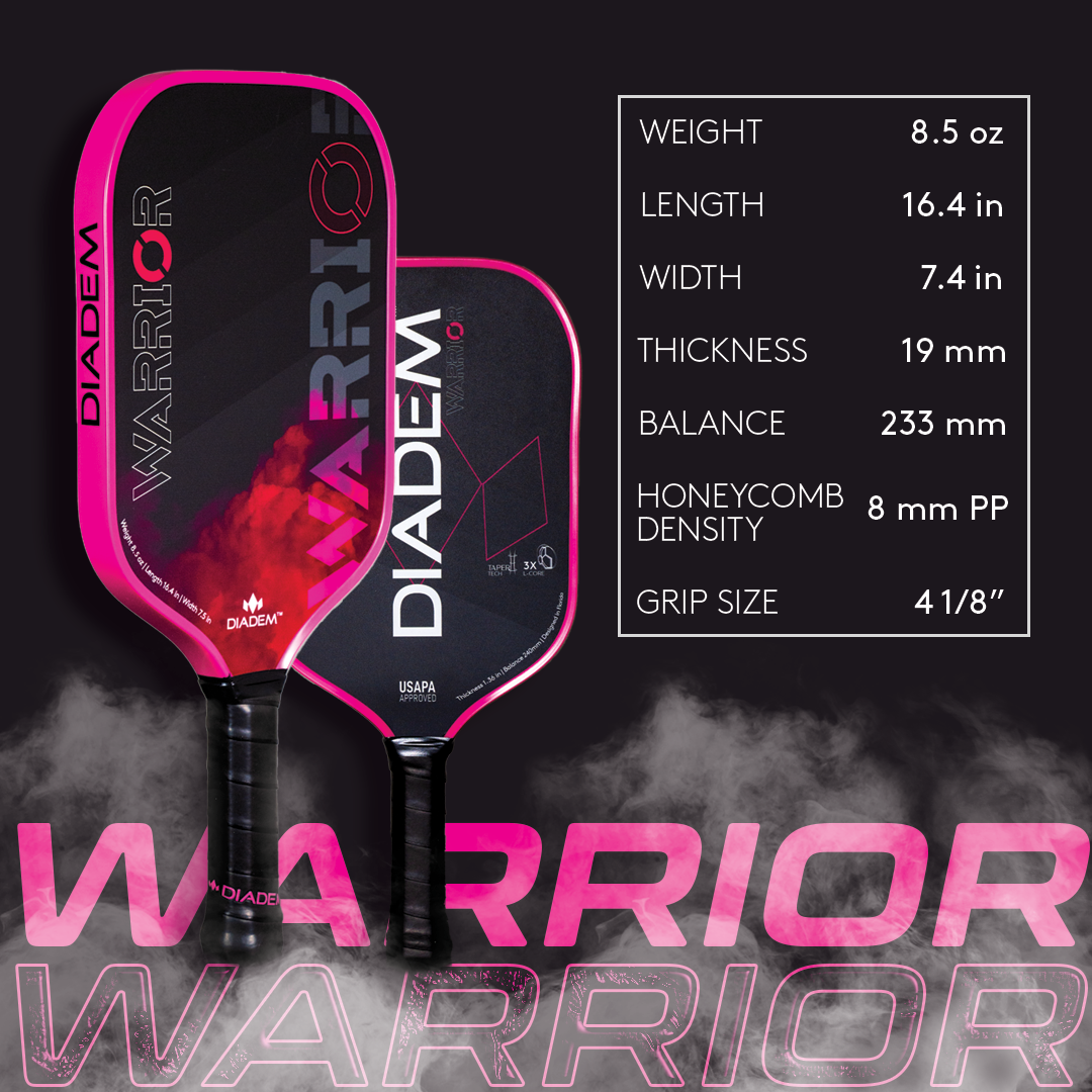 Diadem Warrior Pickleball Paddle Classic White