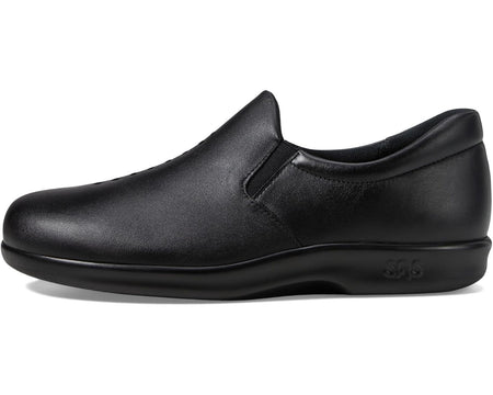 SAS Viva Women's  Slip On Comfort Walking Shoe Loafer Black leather