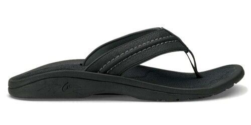 OluKai 10161-4042 Hokua Men's Sandal - Black/Dark Shadow 11 BRAND NEW - AllSportsWearUSA