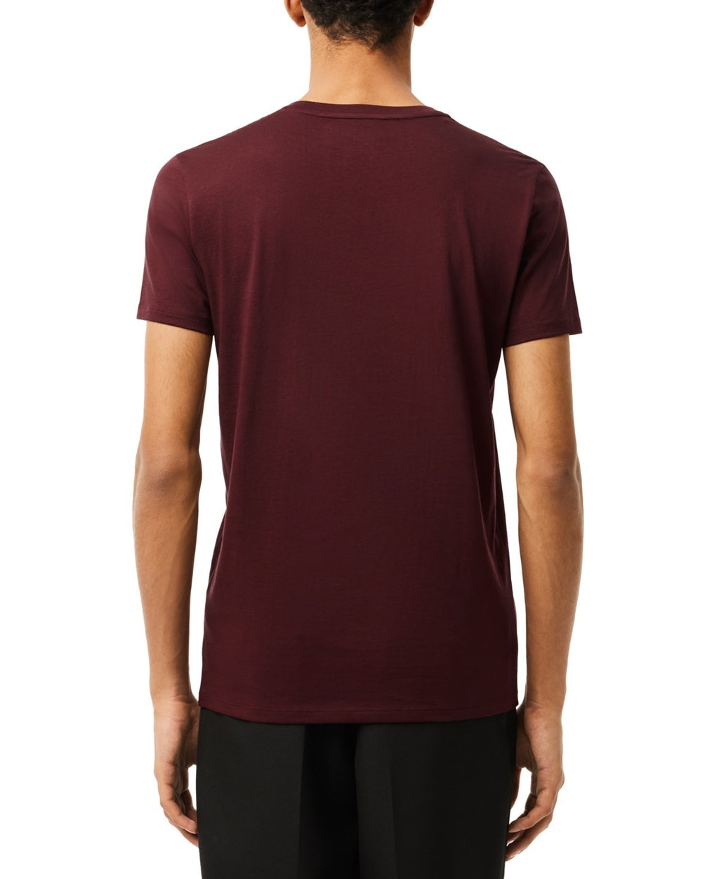 Lacoste Men’s Classic V-Neck Soft Pima Cotton Tee Shirt TH6710-BZD Bordeaux dark