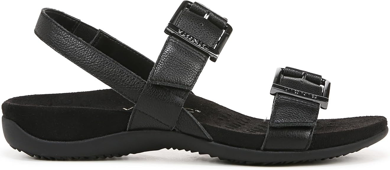 Vionic Women's Reese Slingback Sandals J2154L1-001 Black Leather