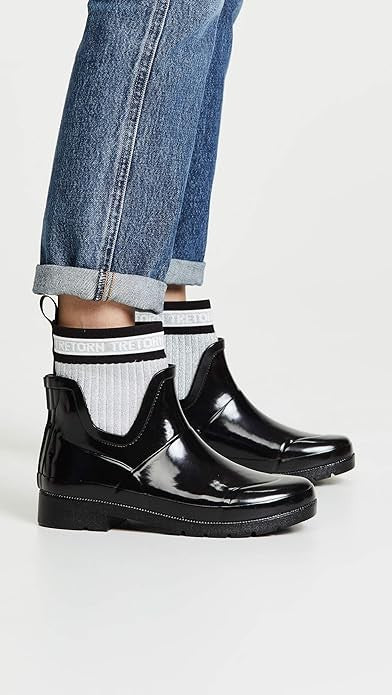 Tretorn Women's Lia Rain Boot wtLIA BLACK/SILVER US 9M