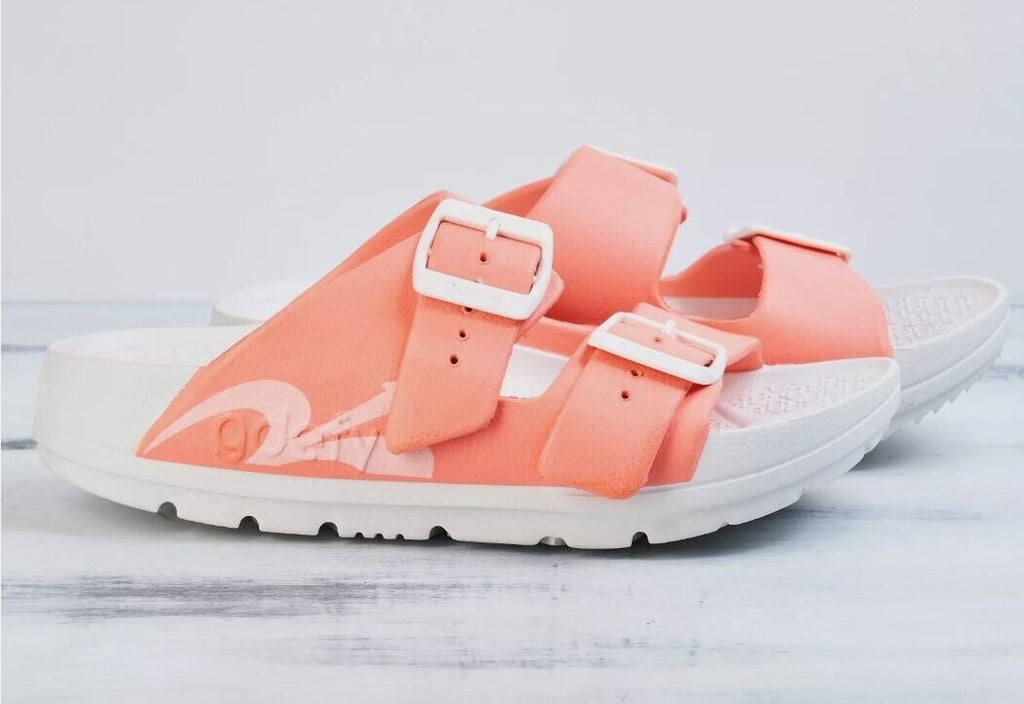 GDEFY WOMEN Orthotic Adjustable Recovery Slide Sandals UpBov White/Peach SIZE 7 - AllSportsWearUSA