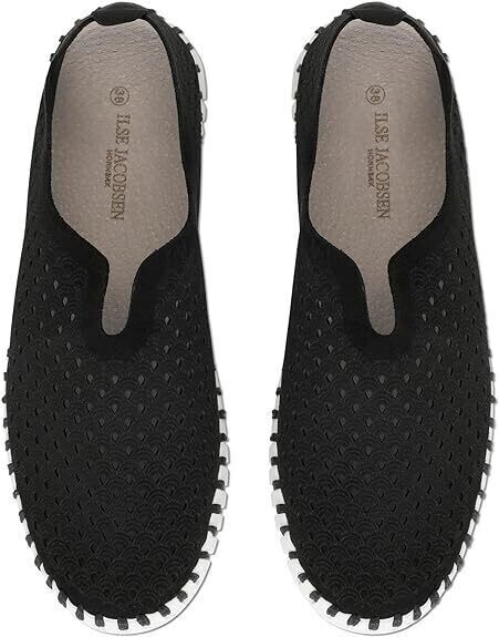 Ilse Jacobsen Womens Tulip 3373 Black Platform Slip-on Shoe SIZE 39 - AllSportsWearUSA