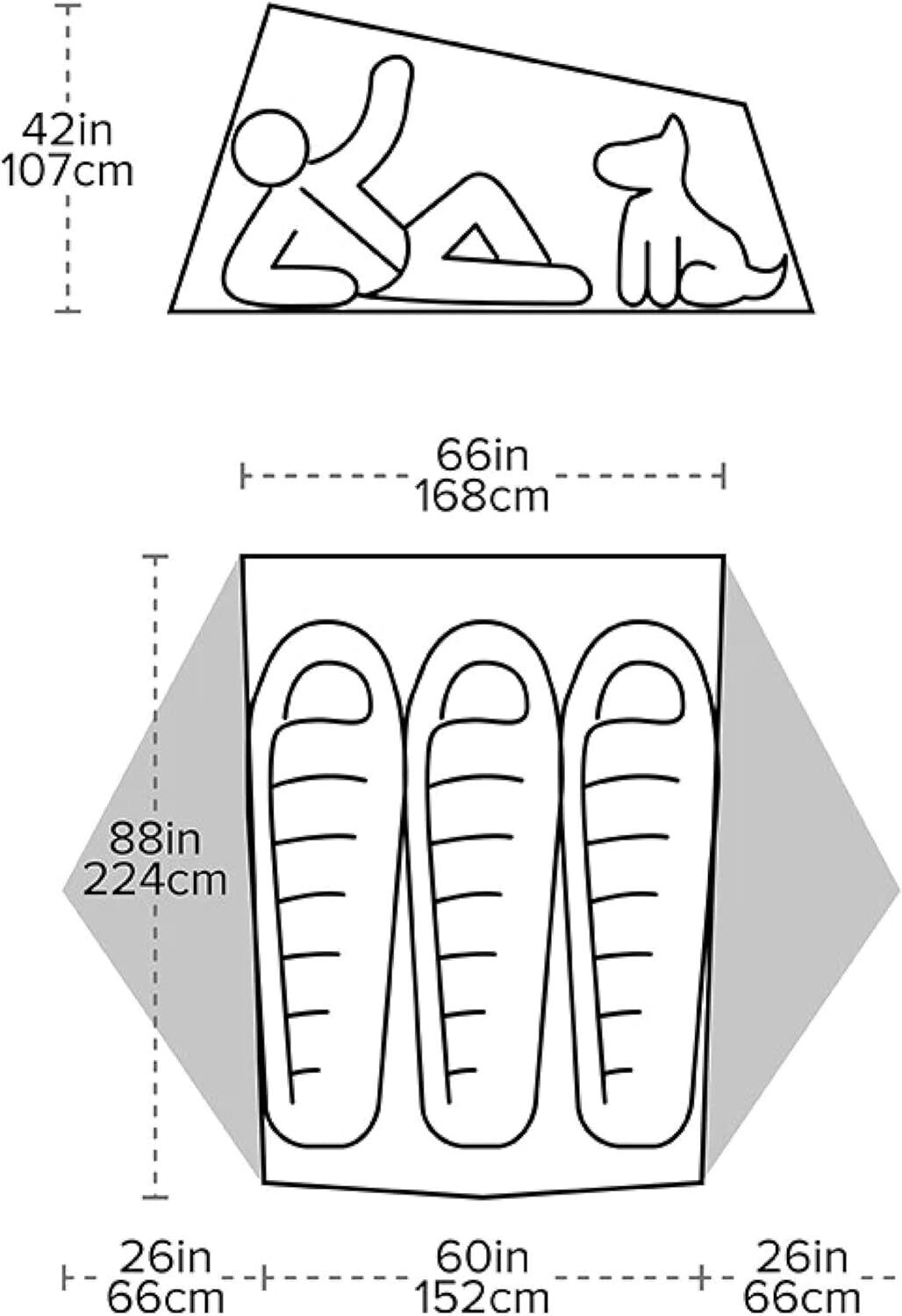 Big Agnes Tiger Wall HV UL3 Greige/Gray 3 Person Solution Dye Bikepack Tent New - AllSportsWearUSA
