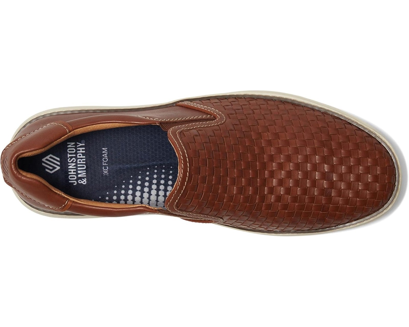 Johnston & Murphy Mcguffey 2 Woven Slip-On Men's 25-2996 Tan Woven Full Grain