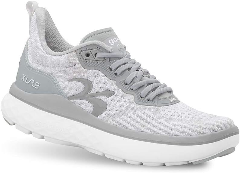 Gravity Defyer Men's XLR8 RUN TB9034MGW Gray/White Sneaker Brand New - AllSportsWearUSA