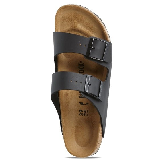 Birkenstock Arizona Two-strap Buckle Slide Footbed Sandal 051791 Black EU42
