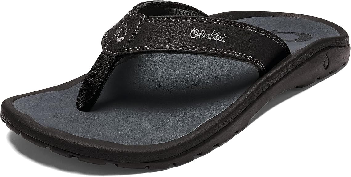 OluKai Ohana Men’s Beach Sandals 10110-4042 BlackDark Shadow