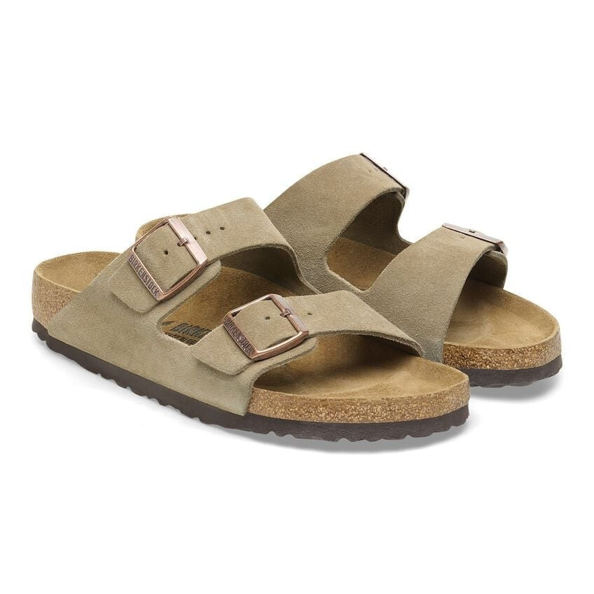 Birkenstock Arizona Birkibuc Sandals Suede Leather  051461 Taupe