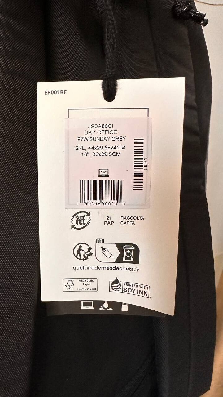 EASTPAC BAG Day OFFICE SUNDAY GREY JS0A86CI-97W27L BRAND NEW - AllSportsWearUSA